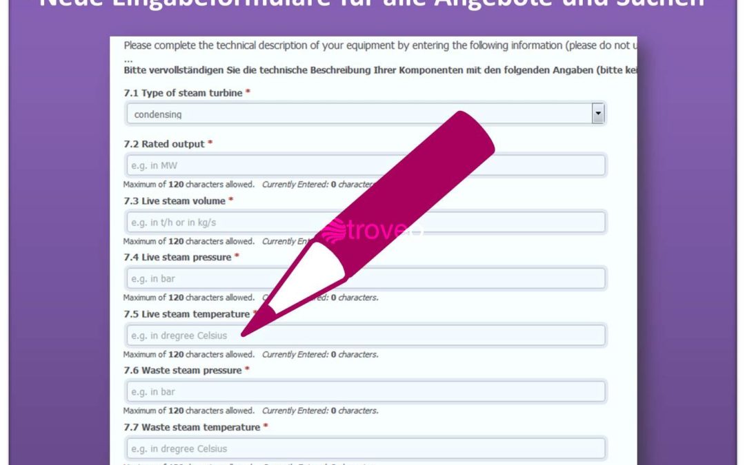 stroomsolutions ist jetzt die offene Vermarktungsplattform: Mit unserer erweiterten Eingabe-Funktion können Sie sie nun einfach Ihre eigenen Angebote und Suchen eingeben