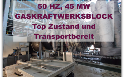 Top-Verkaufsangebot im Juli 2022: 1 x SGT-800 GT-Generatorsatz, 45 MW, 50 Hz ausgezeichneter Zustand und transportbereit – PPO-108